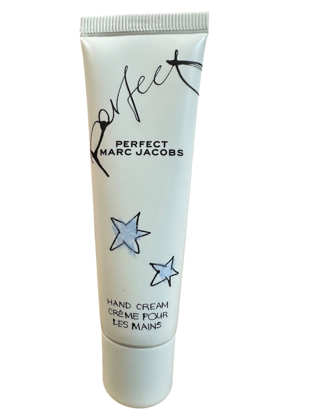 Marc Jacobs Perfect Hand Cream in White with Blue Star Accents